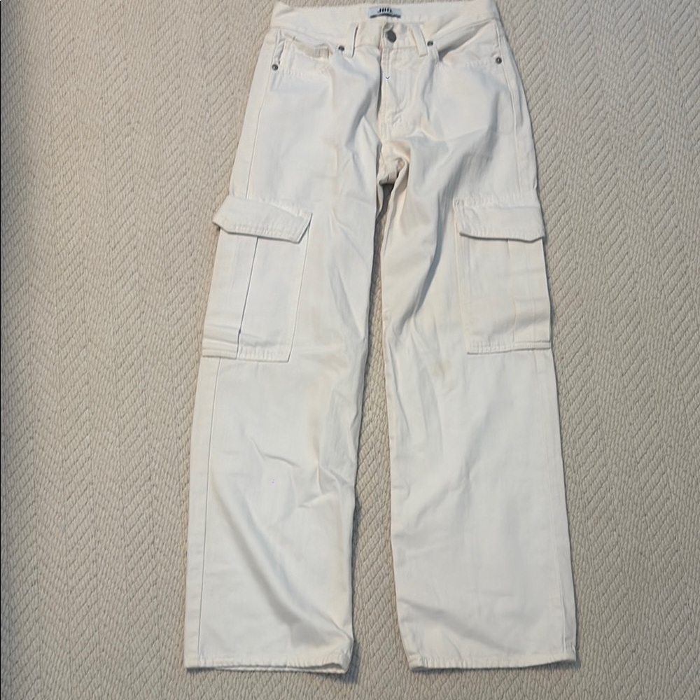 Just Black Women's Cream Cargo Jeans